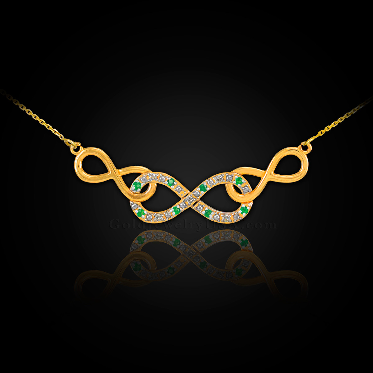 Infinity Necklace, Diamond Pendant Necklace, White Gold Necklace, Infinity  Knot Necklace, Gold Pendant, Handmade Jewelry - Etsy