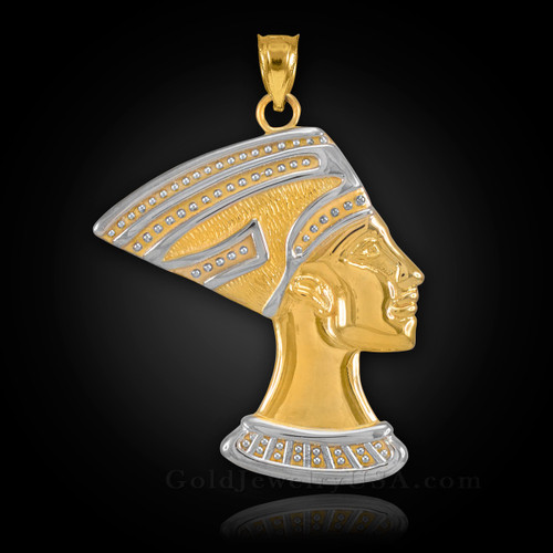 Gold Queen Nefertiti Pendant.