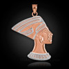 Two-Tone Rose Gold Egyptian Queen Nefertiti Pendant
