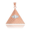 Two-Tone Rose Gold Illuminati Pyramid Pendant