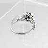 White Gold Black Diamond Infinity Engagement Ring