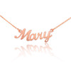 Rose Gold Name Script Necklace "Mary"