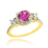 Gold Alexandrite Diamond Engagement Ring
