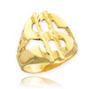 Gold Dollar Sign Nugget Ring