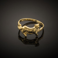 Gold Lioness Ring