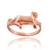 Rose Gold Lioness Ring