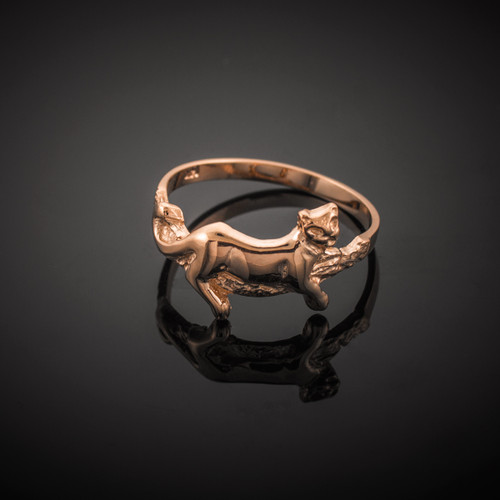 Rose Gold Lioness Ring