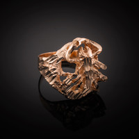 Rose Gold Scorpion Diamond Cut Ring
