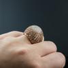 Rose Gold Champaign Pave Diamond Cocktail Dome Ring