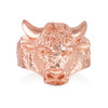 Solid Rose Gold Bull Taurus Ring