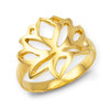 Gold Lotus Flower Ring