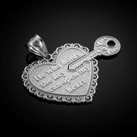 White Gold "Key of my Heart" Detachable Pendant