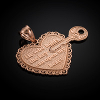 Rose Gold "Key of my Heart" Detachable Pendant
