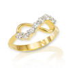 Solid Gold Infinity CZ Ring