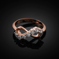 Rose Gold Infinity CZ Ring
