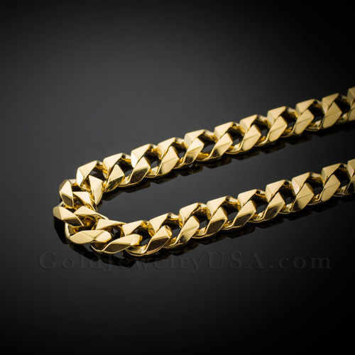 Solid Gold Men's Cuban Link Chain