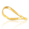 Gold Wavy Thumb Ring
