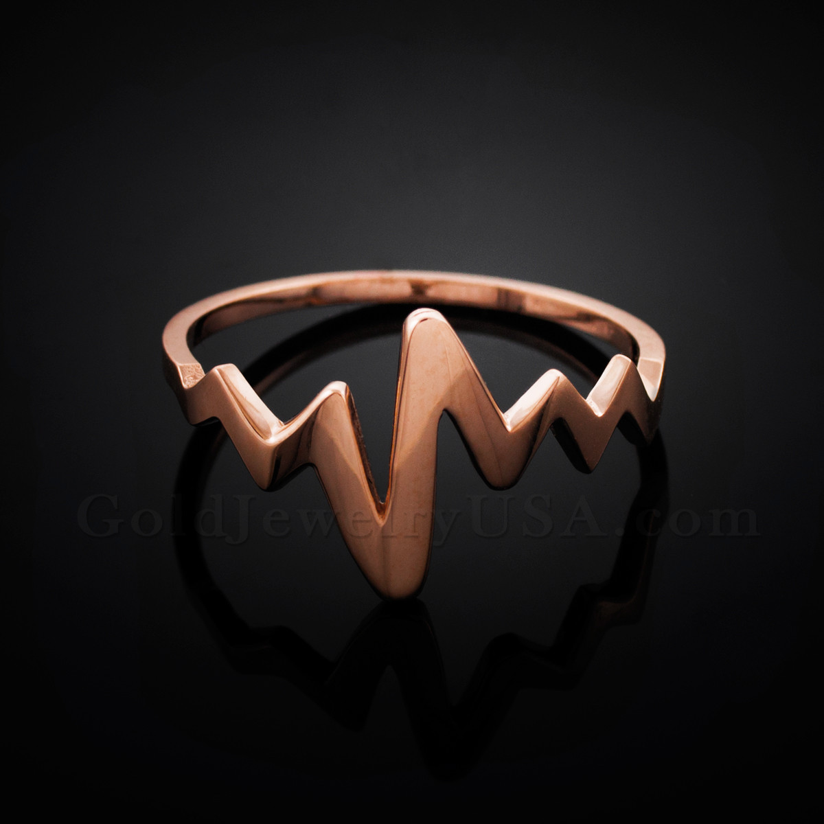 Gold deals heartbeat ring