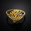 Dainty Gold Lotus Ring