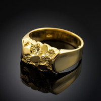 Gold Nugget Center Ring