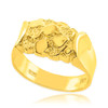 Gold Nugget Center Ring