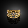 Two-Tone Gold Filigree Ring