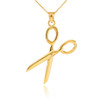 Gold Scissor Pendant Necklace