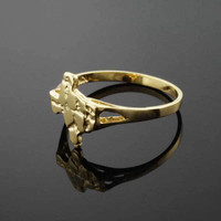 Women's Gold Texas Map Dainty Nugget Ring