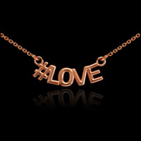 14k Rose Gold #LOVE Necklace