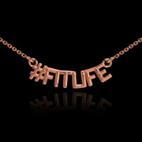 14k Rose Gold #FITLIFE Necklace
