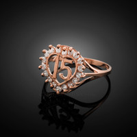 Gold Quinceanera 15-Anos Ring Band