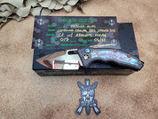 Heretic Knives Medusa Auto, Hand Ground, Bronzed and Abalone