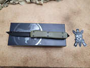 Microtech Ultratech Signature Series Full Serrated Tanto, DLC, ODG G10