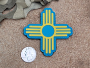 Zia Turquoise and Yellow 3" PVC Morale Patch 
