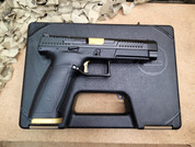 CZ P-10 F Competition 9mm, Optics Ready, Gold and Black