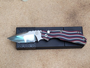 ProTech Strider SnG Auto, with High Polish Blade and Red White and Blue Micarta