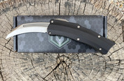 Heretic Knives Roc Black Handle, Satin Blade, Standard, H060-1A