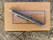 Blackside Customs Blue Blasted & Tumbled TI Pen w/ Ti Pocket Clip