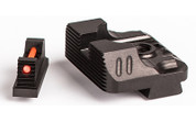 ZEV Technologies, Sight Set, Fiber Optic Front, Combat v2 Black Rear for Glock