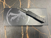 Microtech UTX-70 Hellhound Damascus with Carbon Fiber Top S/N 002