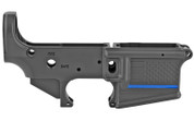 Spike's Tactical, Thin Blue Line, Stripped Lower, Multi Caliber, Black Finish, Color Filled