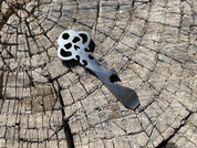Chaves Knives Key Tool Natural Ti Silver Crosshatch