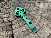 Chaves Knives Key Tool Green Ti Crosshatch