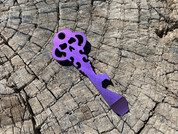 Chaves Knives Key Tool High Voltage Purple Ti Crosshatch