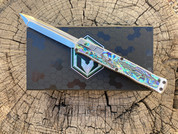 Heretic Knives Cleric II, HG Mirror Polish Tanto, Stainless w/ Abalone Inlay