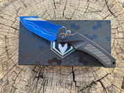 Heretic Knives Pariah Auto Blued Baker Forge Elite AuroraMai w/ CF Inlay