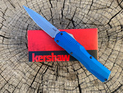 Kershaw Livewire 3.3" Stonewash Spear Point Blue Handle