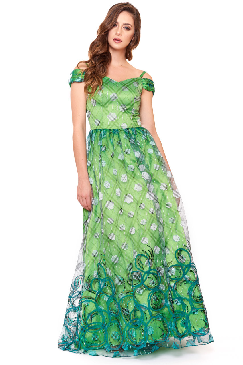 Apple Green Princess Ball Gown Handmade