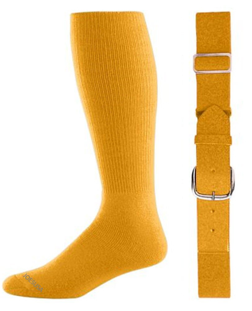 Gold Baseball Socks \u0026 Belt Combo (1 