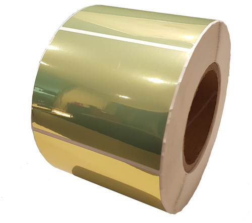 LX8102076 Primera Gloss Gold Polyester Label Stock 102mm x 76mm, 890 labels